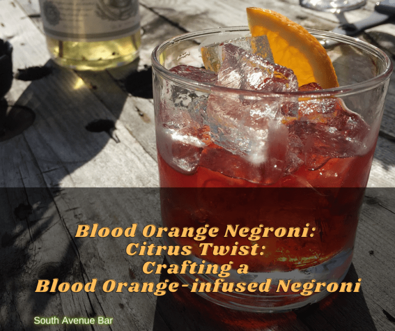 Blood Orange Negroni: Citrus Twist: Crafting a Blood Orange-infused Negroni