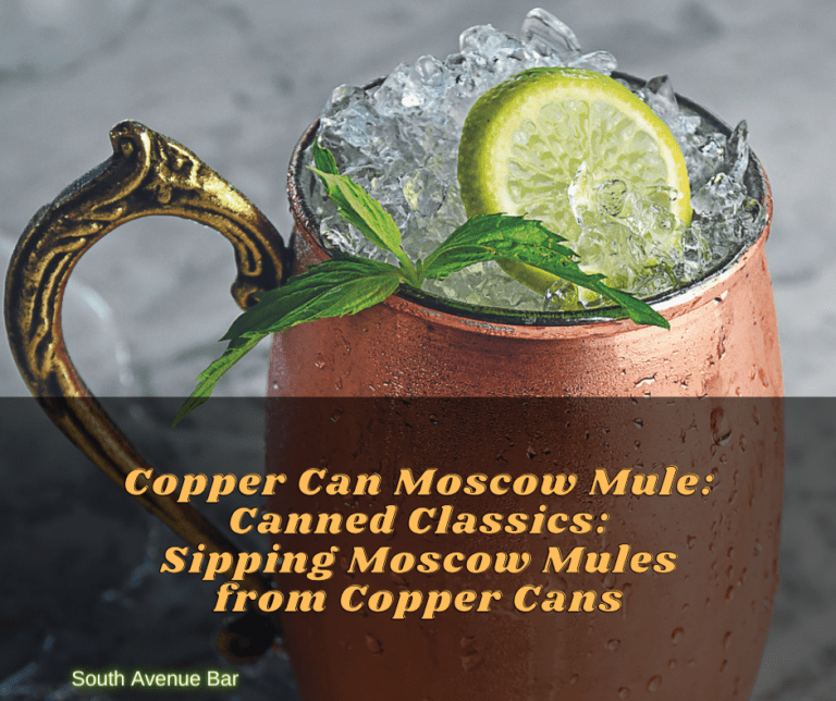 Copper Can Moscow Mule: Canned Classics: Sipping Moscow Mules from Copper Cans