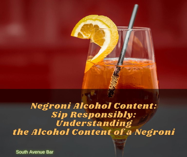 Negroni Alcohol Content: Sip Responsibly: Understanding the Alcohol Content of a Negroni