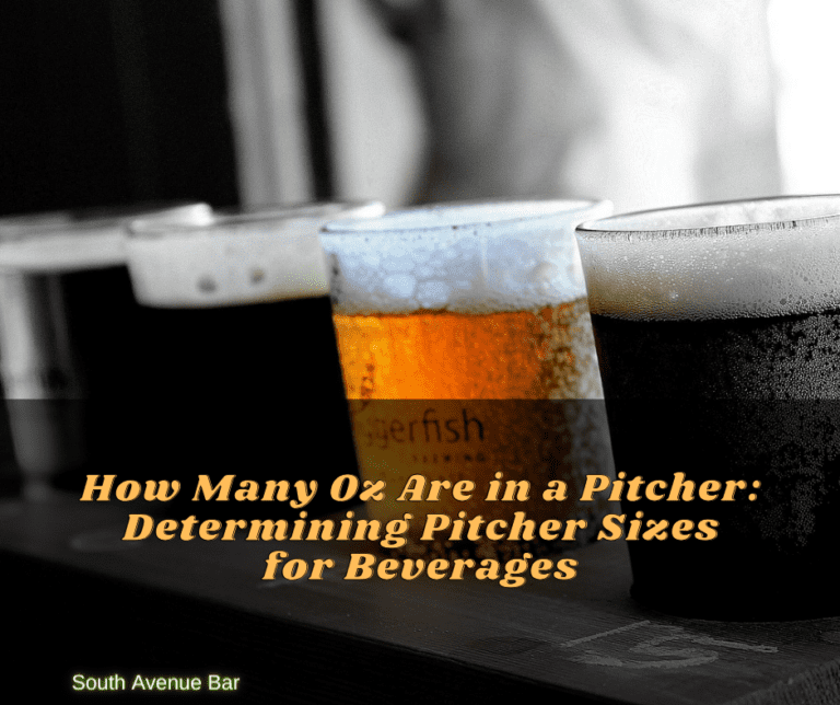 How Many Oz Are in a Pitcher: Determining Pitcher Sizes for Beverages